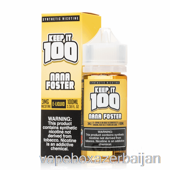 E-Juice Vape Nana Foster - Keep It 100 - 100mL 0mg